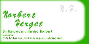 norbert herget business card